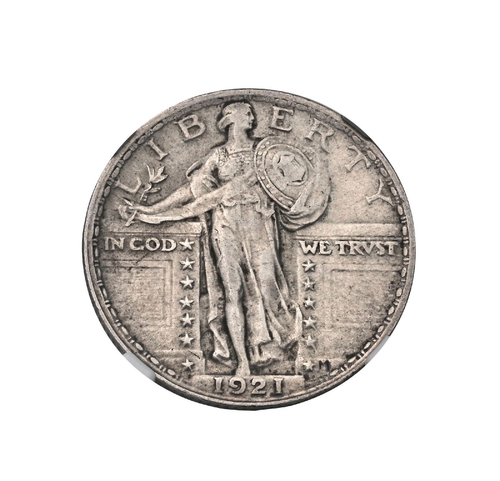 1921 25C AU53 NGC: 1921 25C AU53 NGC