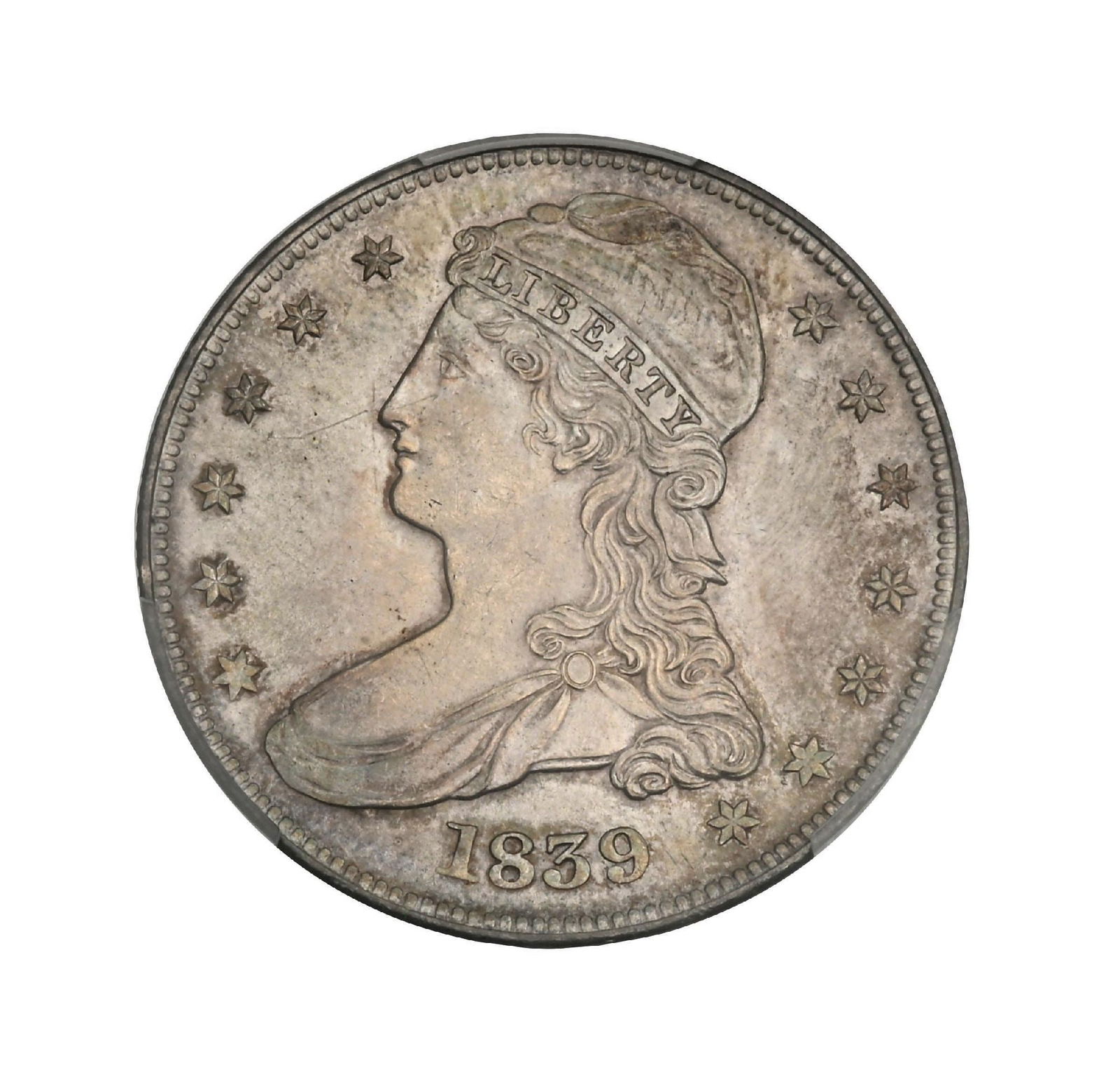 1839 50C CAPPED BUST MS62 PCGS: 1839 50C CAPPED BUST MS62 PCGS