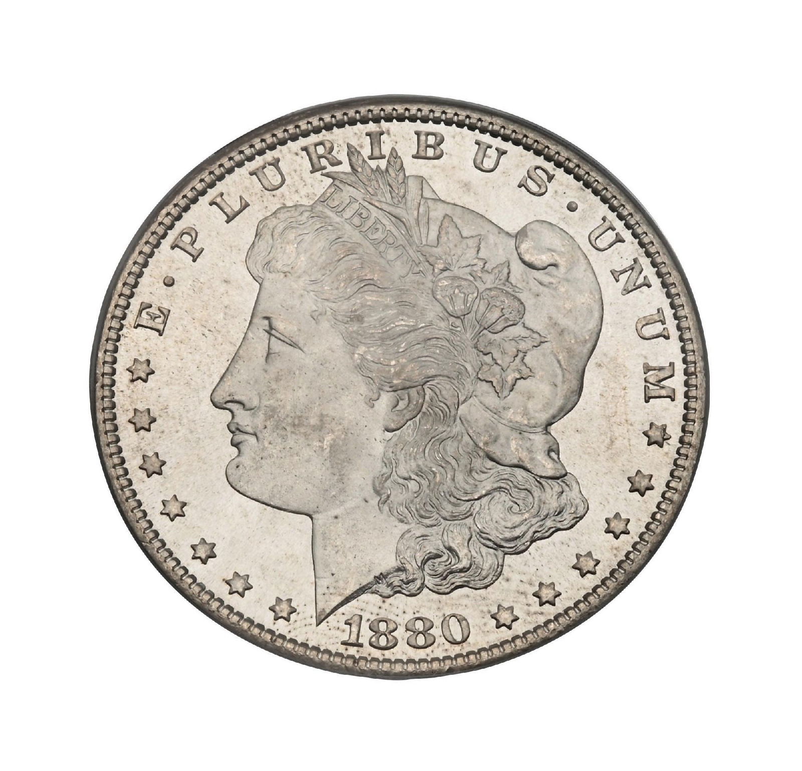 1880-S $1 MS68 PCGS. CAC.: This superb Gem example resides in the highly desirable old green PCGS holder, a generation long respected for its conservative grading standards. Adding to its appeal, this coin has also earned the c