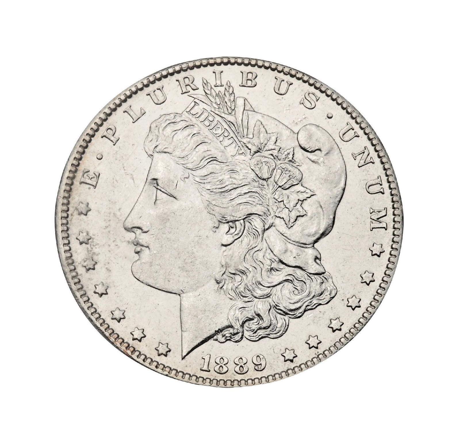 1889-CC $1 AU58 PCGS: The 1889-CC Morgan dollar stands as one of the great key dates of the entire Morgan dollar series and is widely regarded as the rarest Carson City Morgan dollar overall. Struck at the reopened Carson