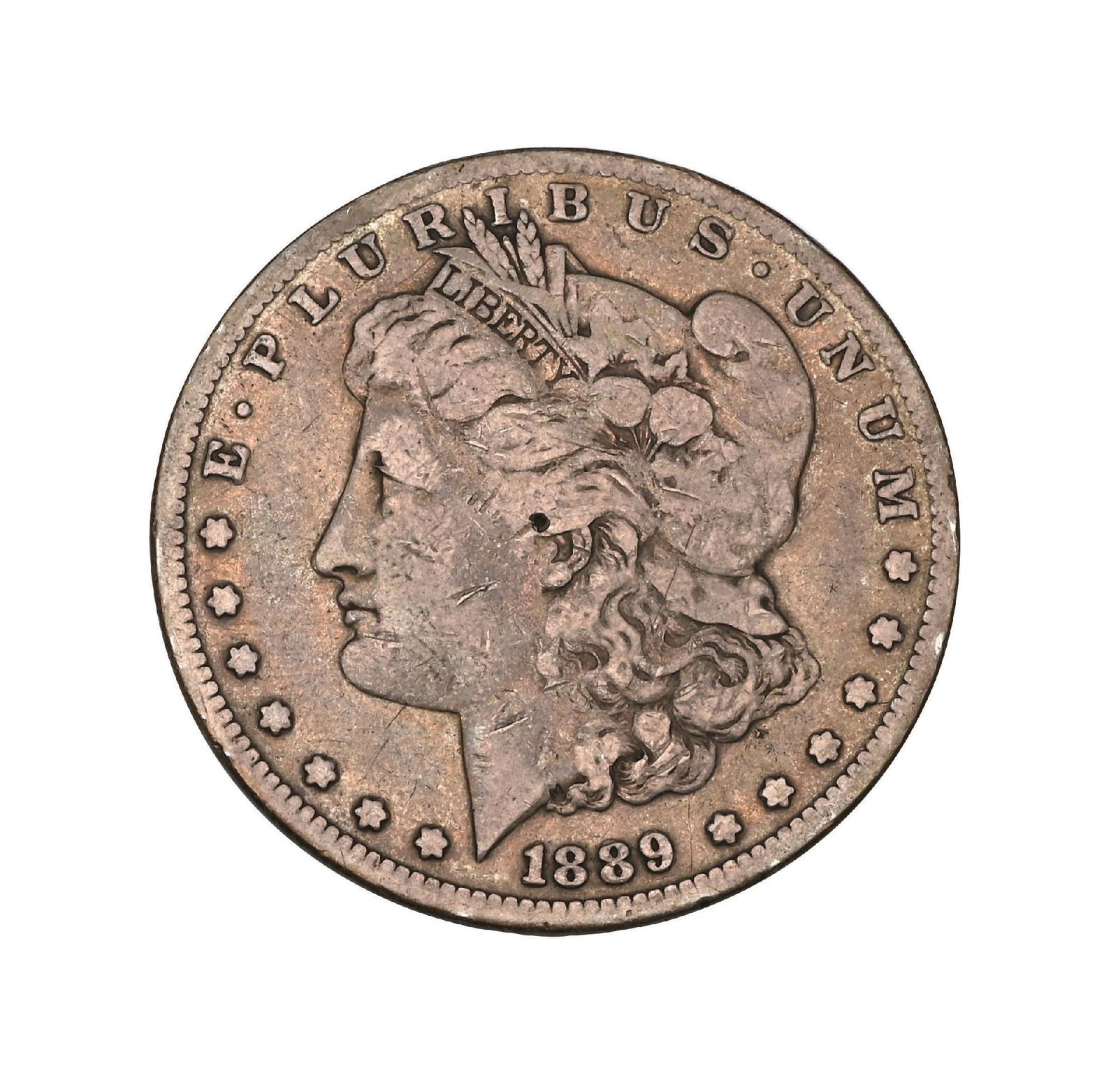 1889-CC $1 UNGRADED: This is a nice original 1889-CC Morgan Dollar. Circulated condition. Has not been graded.