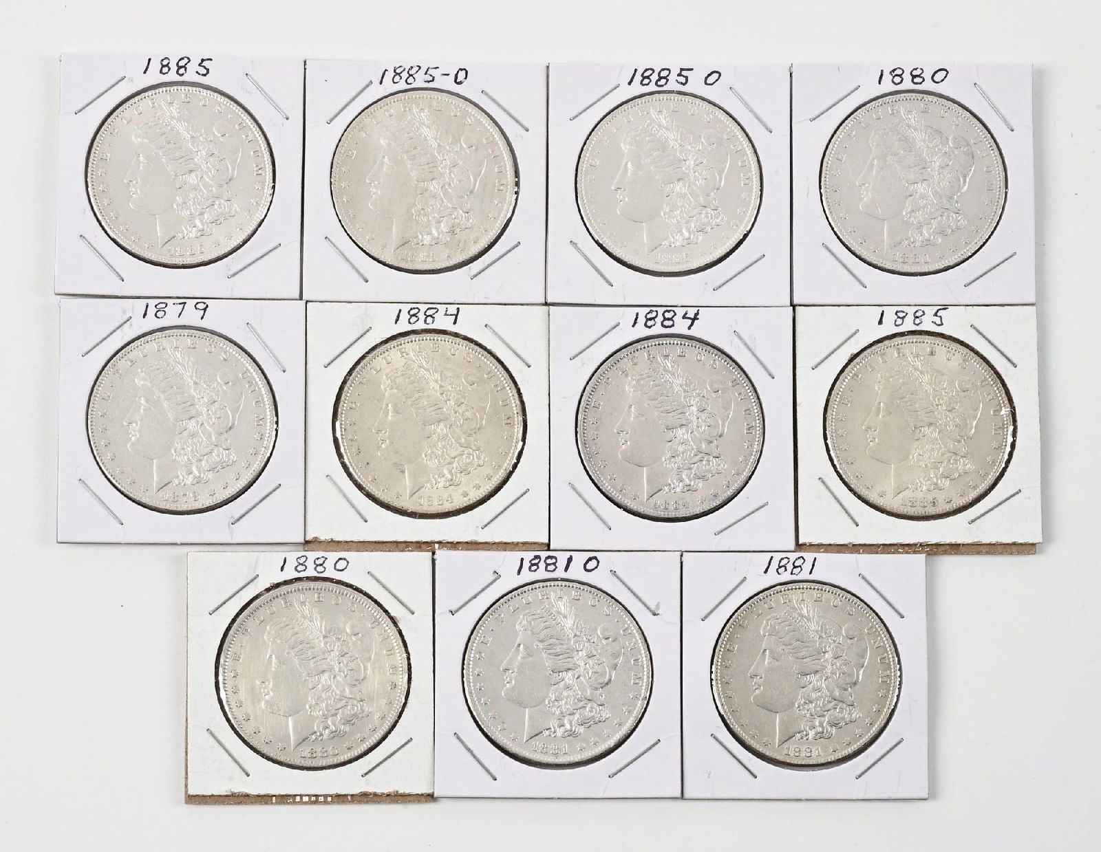 LOT OF 11: 1879-1885-O $1: LOT OF 11: 1879-1885-O $1