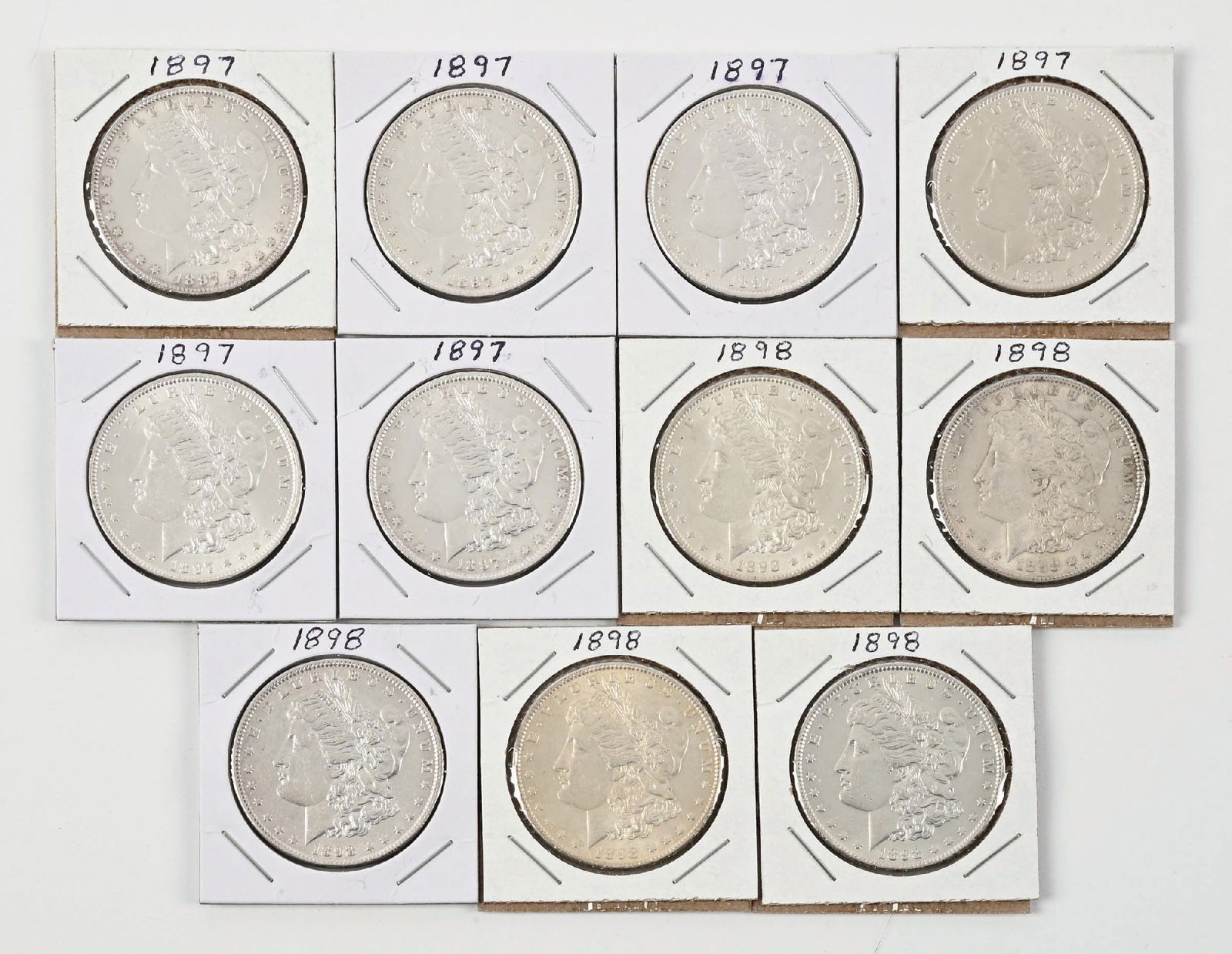 LOT OF 11: 5 1897 $1 & 6 1898 $1: LOT OF 11: 5 1897 $1 & 6 1898 $1
