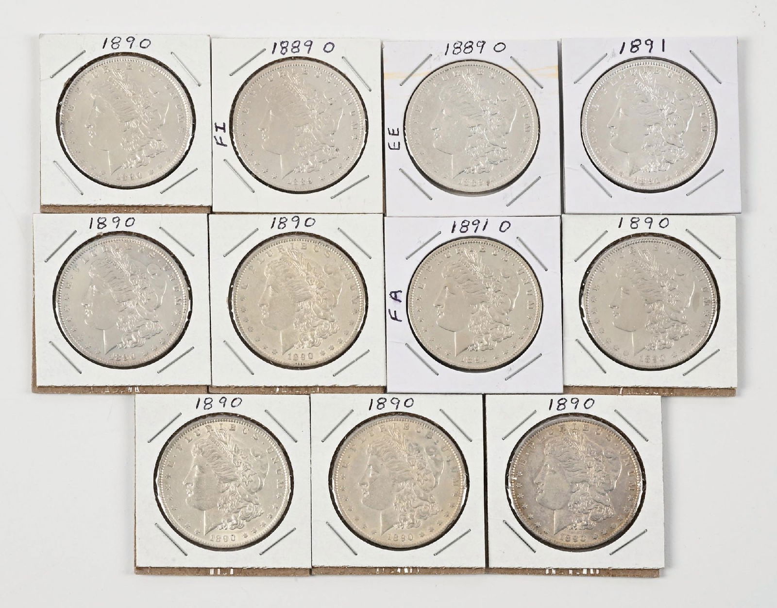 LOT OF 11: 1889-O & 1891-O $1: LOT OF 11: 1889-O & 1891-O $1