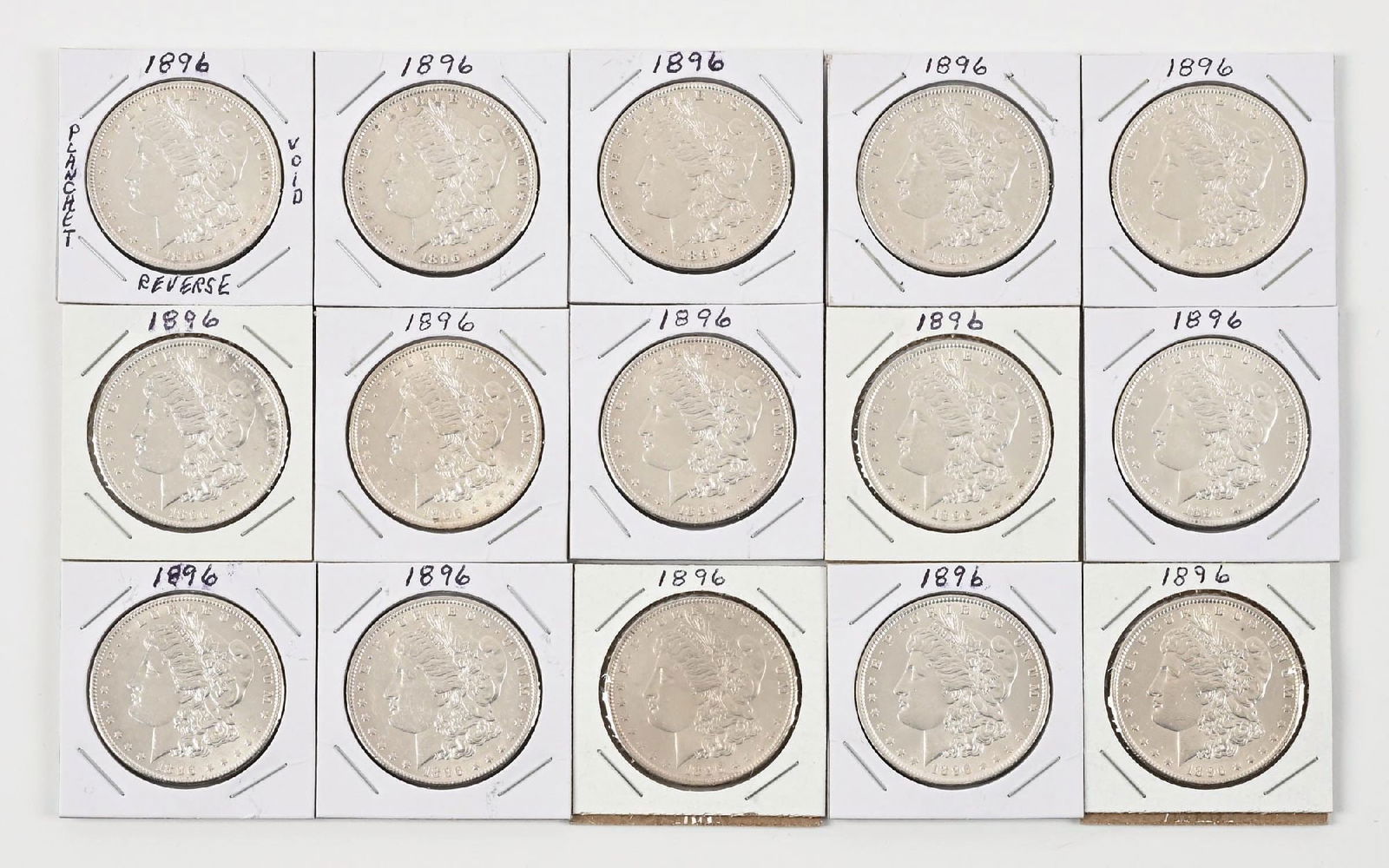 LOT OF 15: 1896 $1: LOT OF 15: 1896 $1