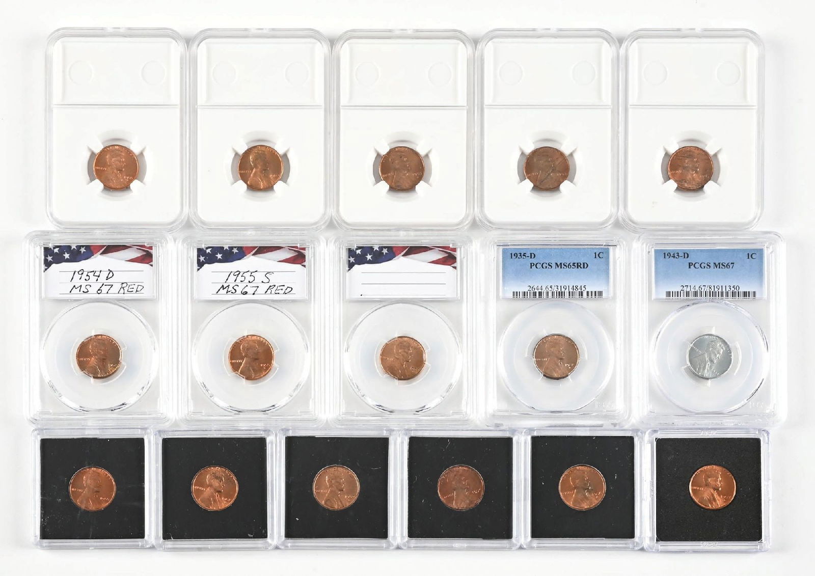 LOT OF 15 HIGH GRADE LINCOLN CENTS: LOT OF 15 HIGH GRADE LINCOLN CENTS