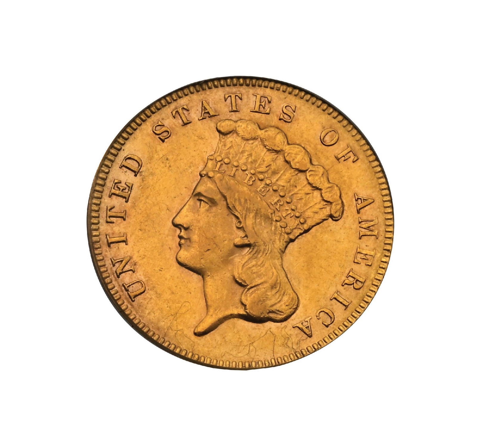 1878 $3 AU55 PCGS: 1878 $3 AU55 PCGS