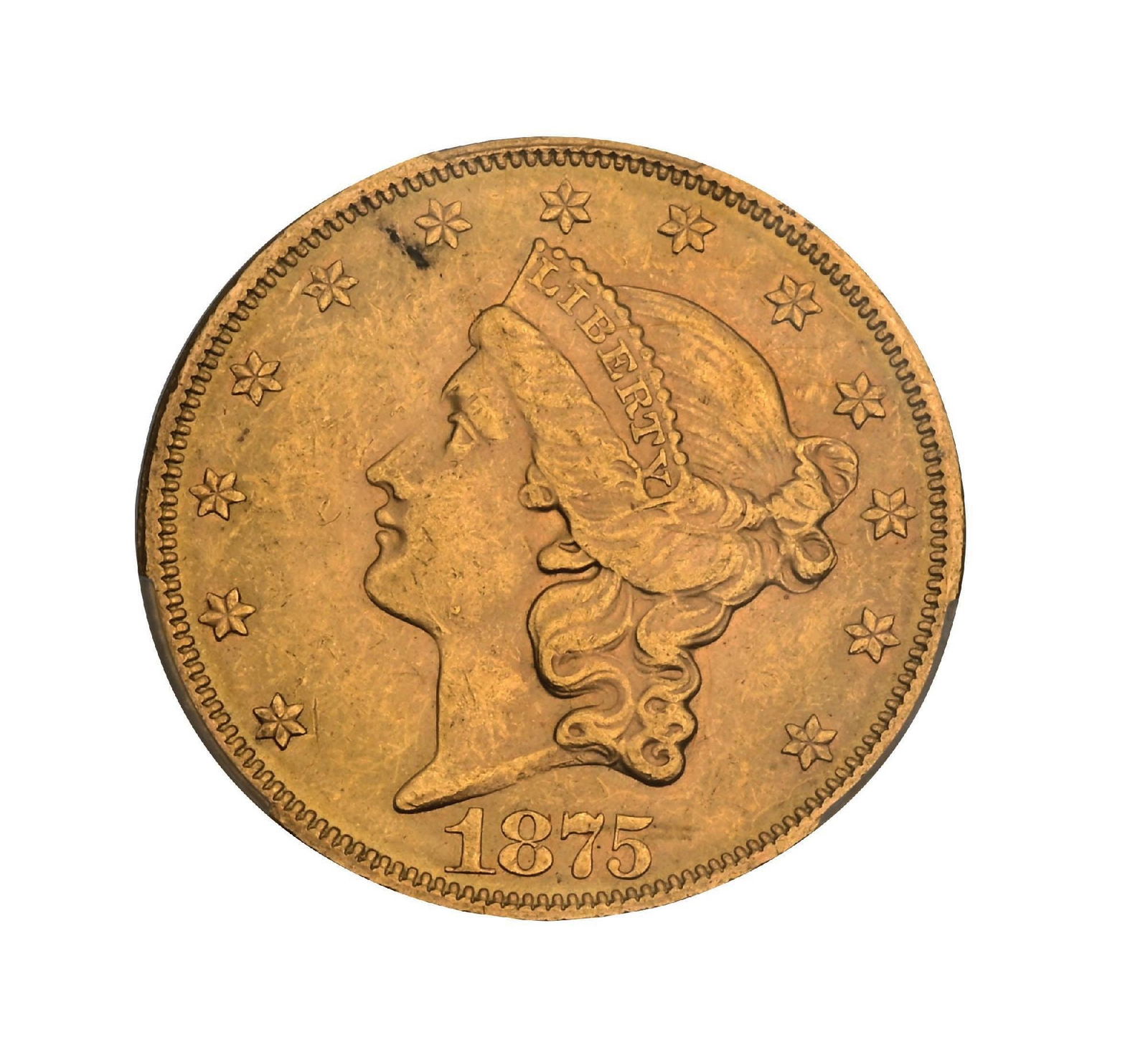 1875 $20 MS62 PCGS: 1875 $20 MS62 PCGS