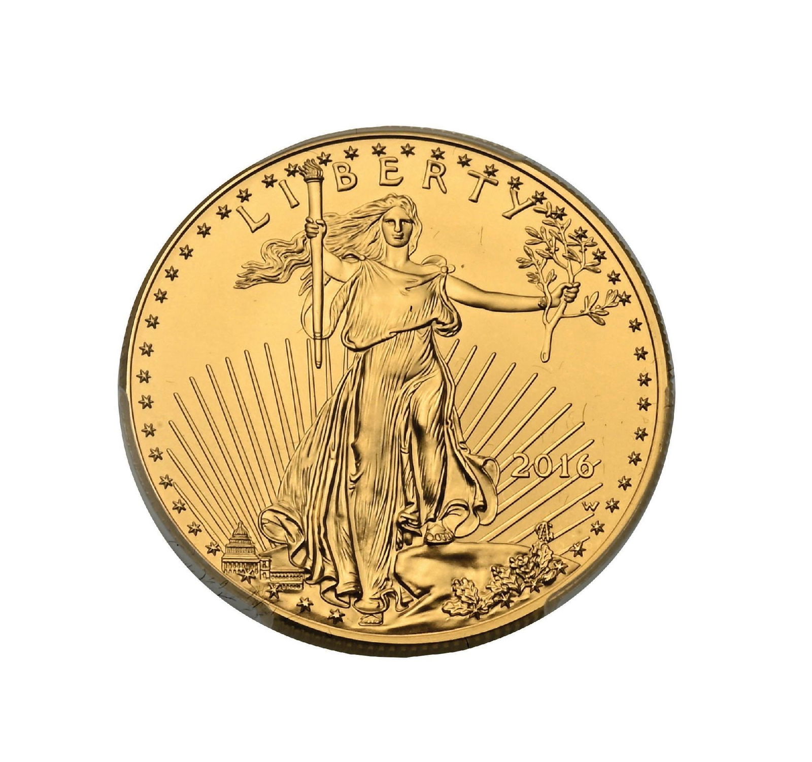 2016-W $50 SP70 BURNISHED GOLD EAGLE REAGAN FIRST-STRIKE PCGS: 2016-W $50 SP70 BURNISHED GOLD EAGLE REAGAN FIRST-STRIKE PCGS