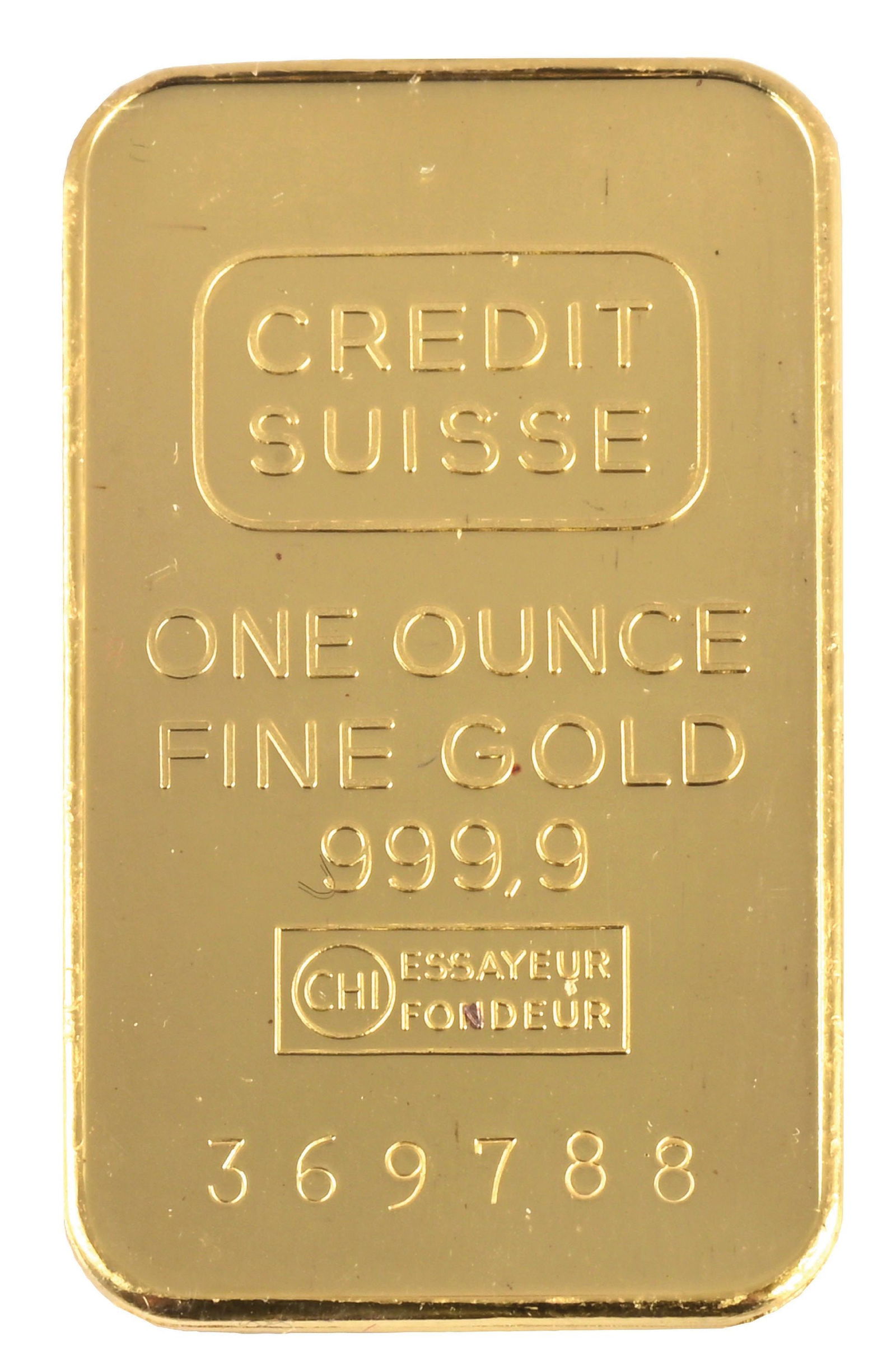 CREDIT SUISSE ONE-OUNCE FINE GOLD BAR: CREDIT SUISSE ONE-OUNCE FINE GOLD BAR