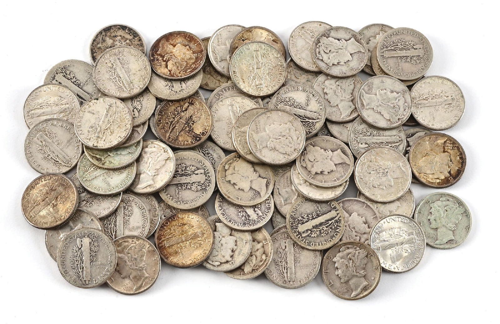 LOT OF 73: MERCURY DIMES (1 of 1)