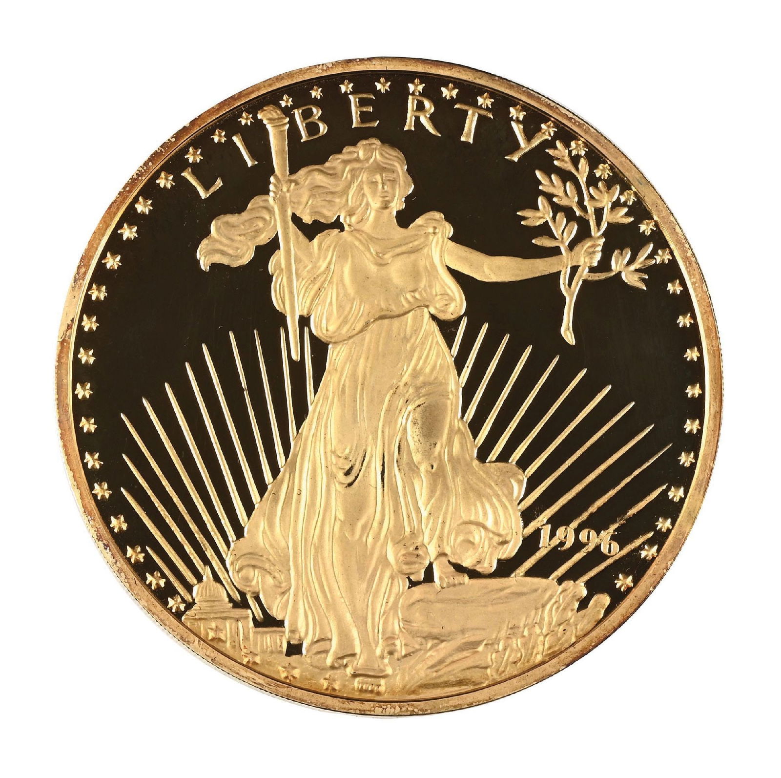 1996 1/2 LB FINE SILVER COIN: 1996 1/2 LB FINE SILVER COIN