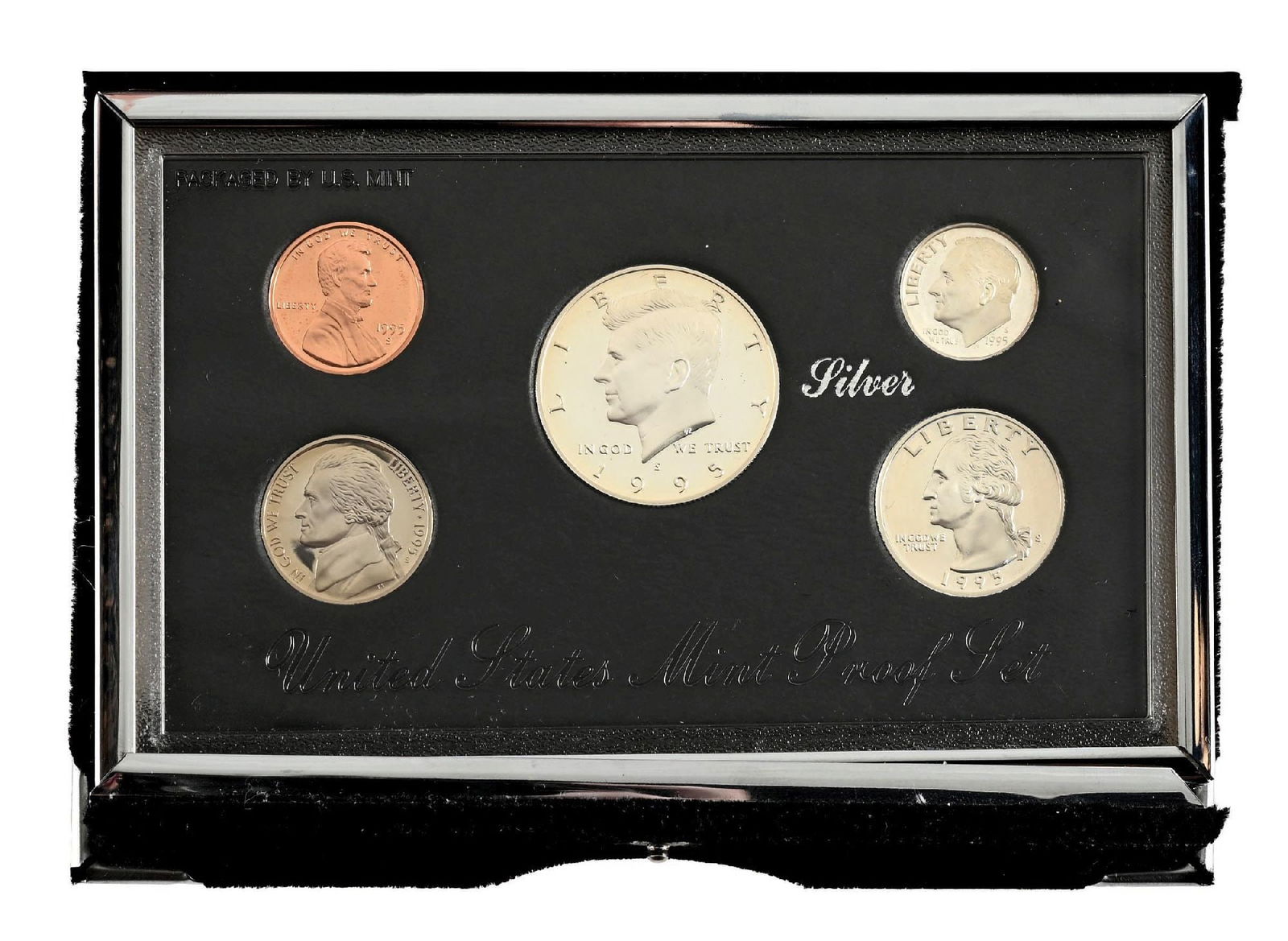 1995 U.S. MINT PREMIER SILVER PROOF COIN SET: 1995 U.S. MINT PREMIER SILVER PROOF COIN SET Condition: (Excellent).