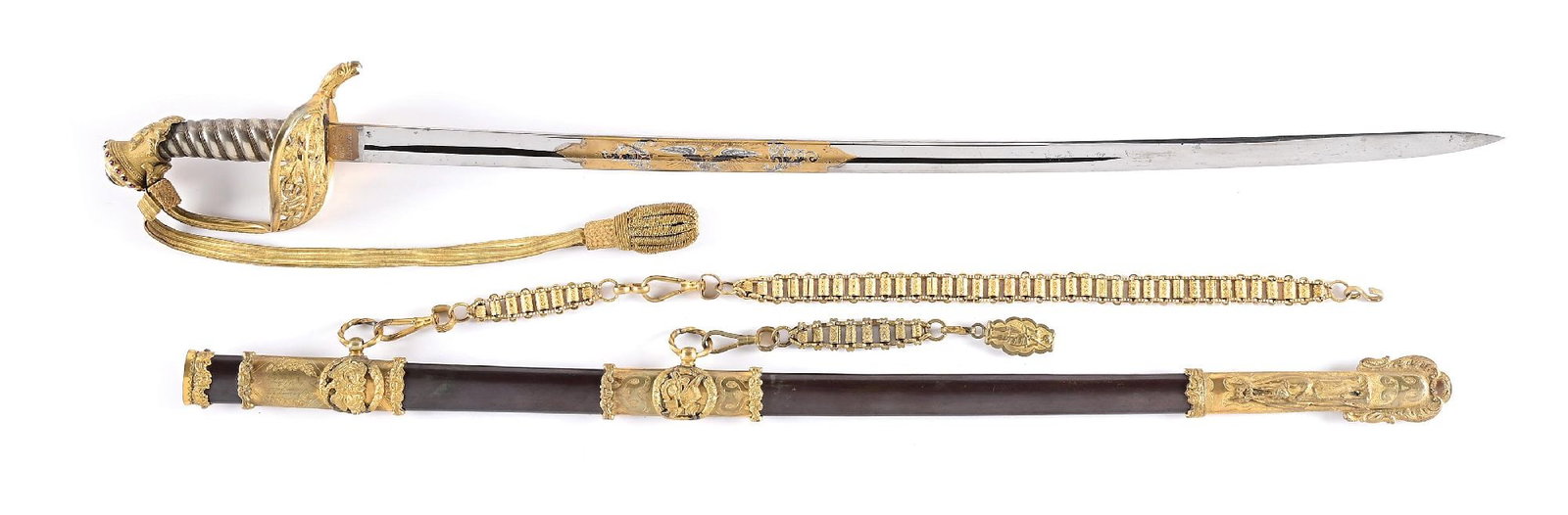 IMPRESSIVE TOMES, SON & MELVAIN M1850 STAFF AND FIELD PRESENTATION SWORD PRESENTED TO CAPTAIN J.J. (1 of 20)