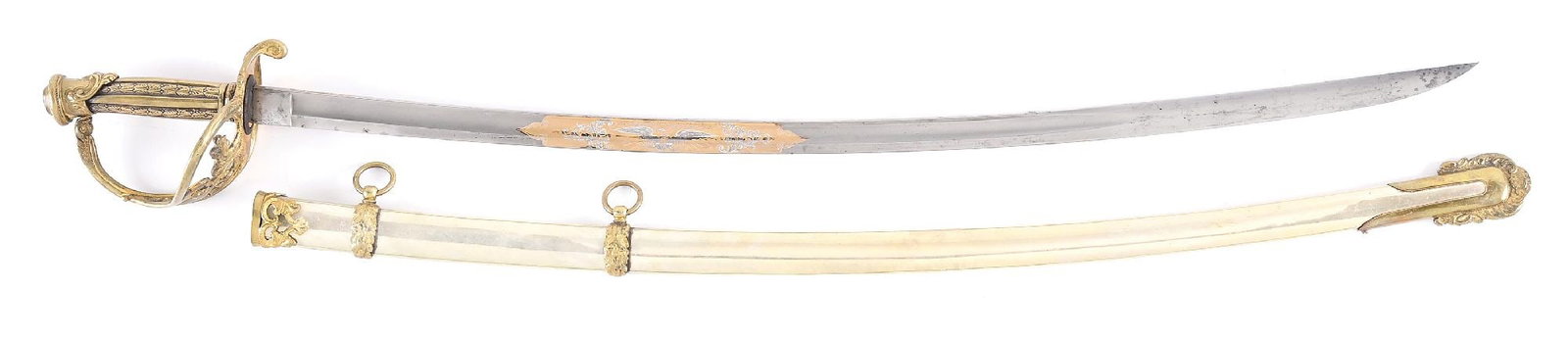 US CIVIL WAR PRESENTATION GRADE M1860 CAVALRY SABER WITH DAMASCUS BLADE, EX THILLMANN. (1 of 9)