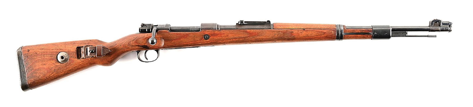 (C) RARE LATE WAR COMMERCIAL GUSTLOFF-WERKE BCD 4 CODE K98 MAUSER BOLT ACTION RIFLE. (1 of 16)