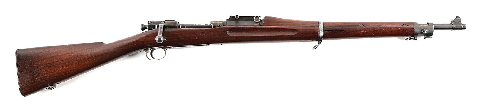 (C) HIGH CONDITION SPRINGFIELD MODEL 1903 BOLT ACTION RIFLE: The Springfield barrel is dated 11-16. This early milled high polish blue rifle features the strong DAL for Daniel A. Leary who was promoted to inspector at Springfield in 1917 which corresponds with