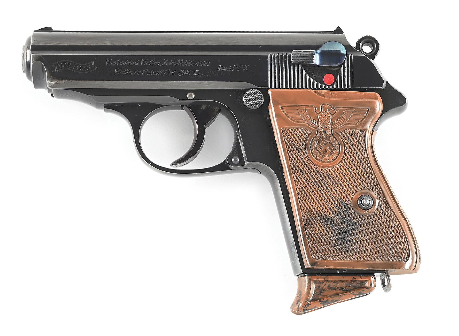 (C) WALTHER PPK .32 ACP SEMI-AUTOMATIC PISTOL WITH PARTY LEADER GRIPS AND HOLSTER (1 of 10)