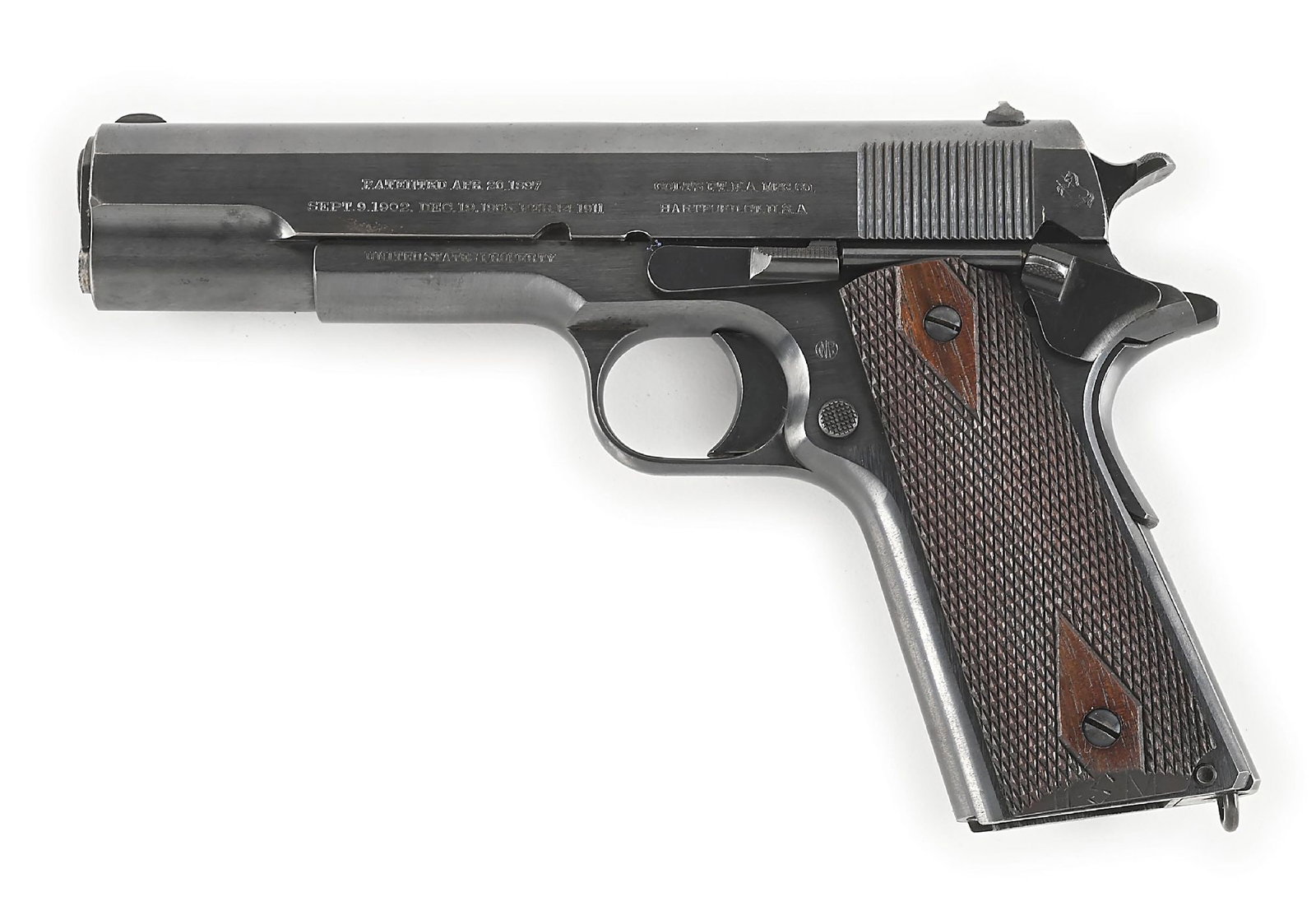 (C) COLT 1911 .45 ACP SEMI-AUTOMATIC PISTOL WITH FACTORY AND GAHIMER LETTERS. (1 of 8)