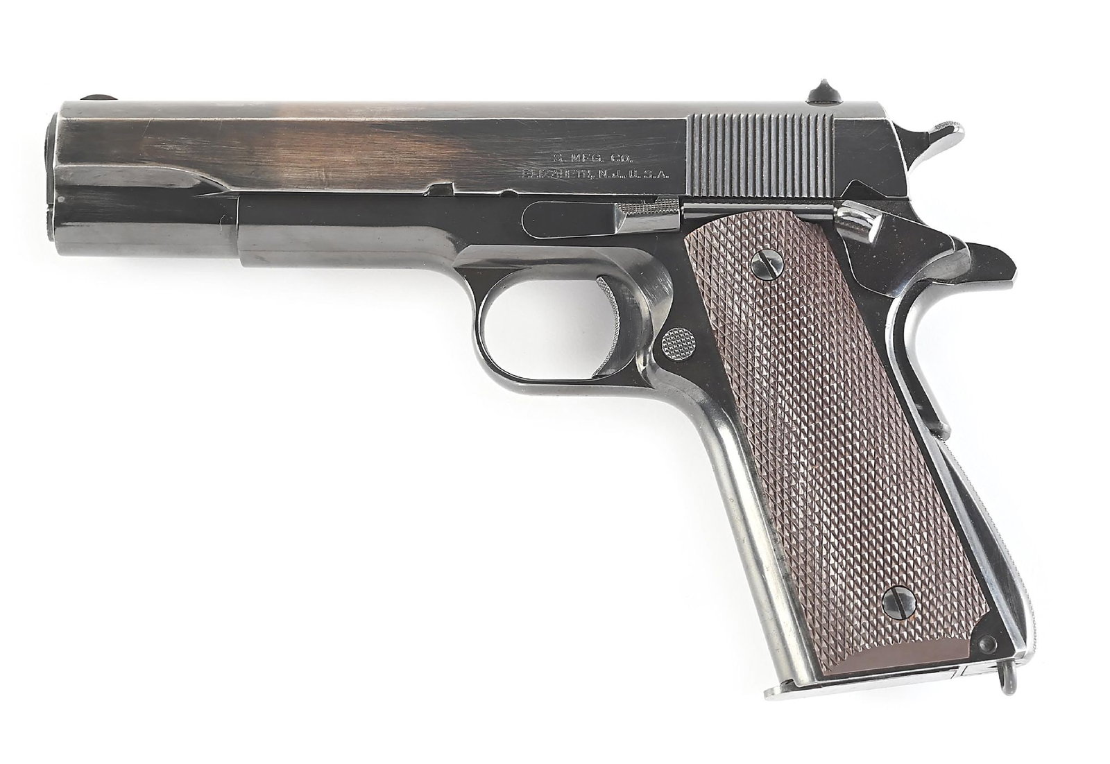 (C) SINGER MANUFACTURING 1911A1 .45 ACP SEMI-AUTOMATIC PISTOL WITH HOLSTER RIG AND PROVENANCE. (1 of 16)