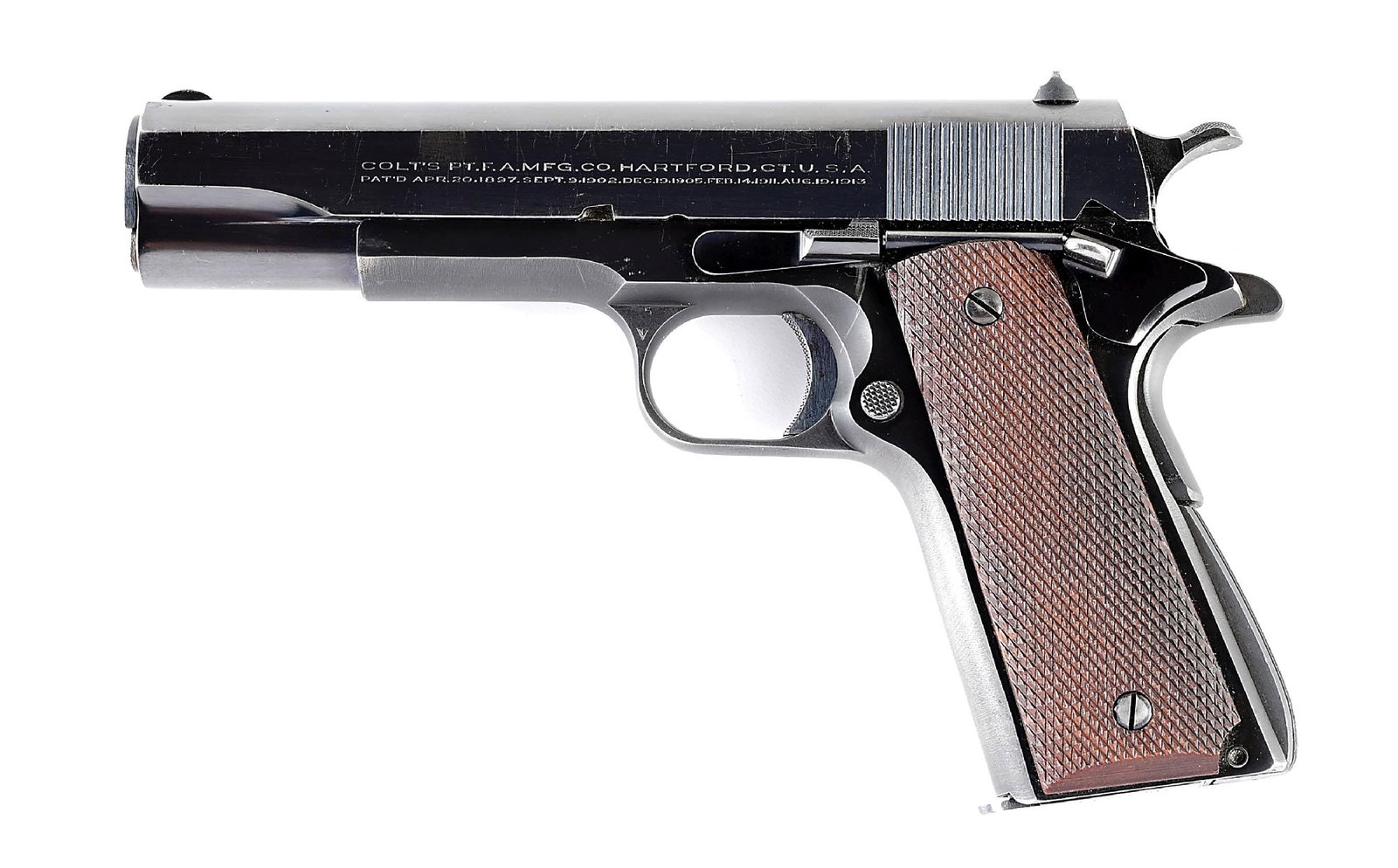 (C) RARE PRE-WAR / POST-WAR COLT .38 SUPER MATCH SEMI-AUTOMATIC PISTOL WITH FACTORY LETTER (1947) (1 of 9)