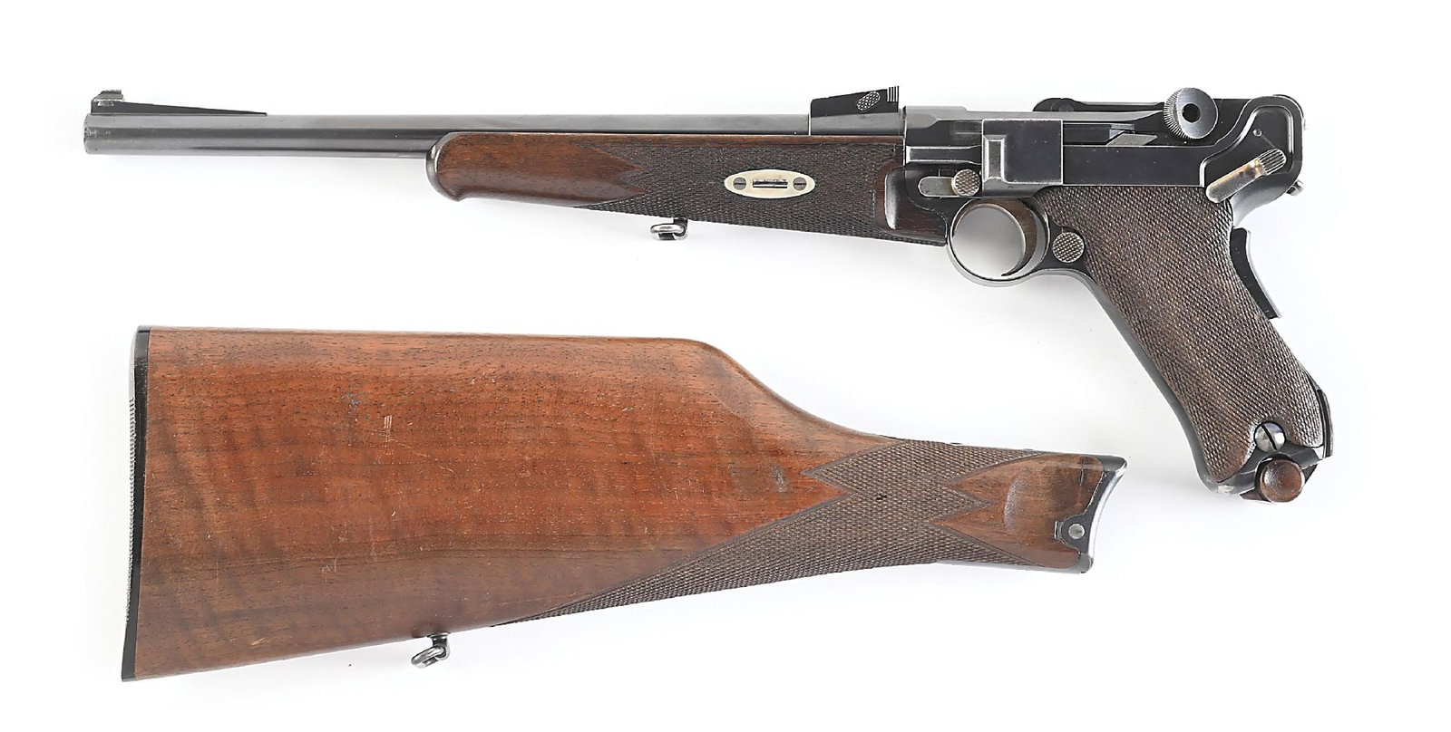 (C) DWM MODEL 1902 LUGER SEMI-AUTOMATIC CARBINE. (1 of 7)