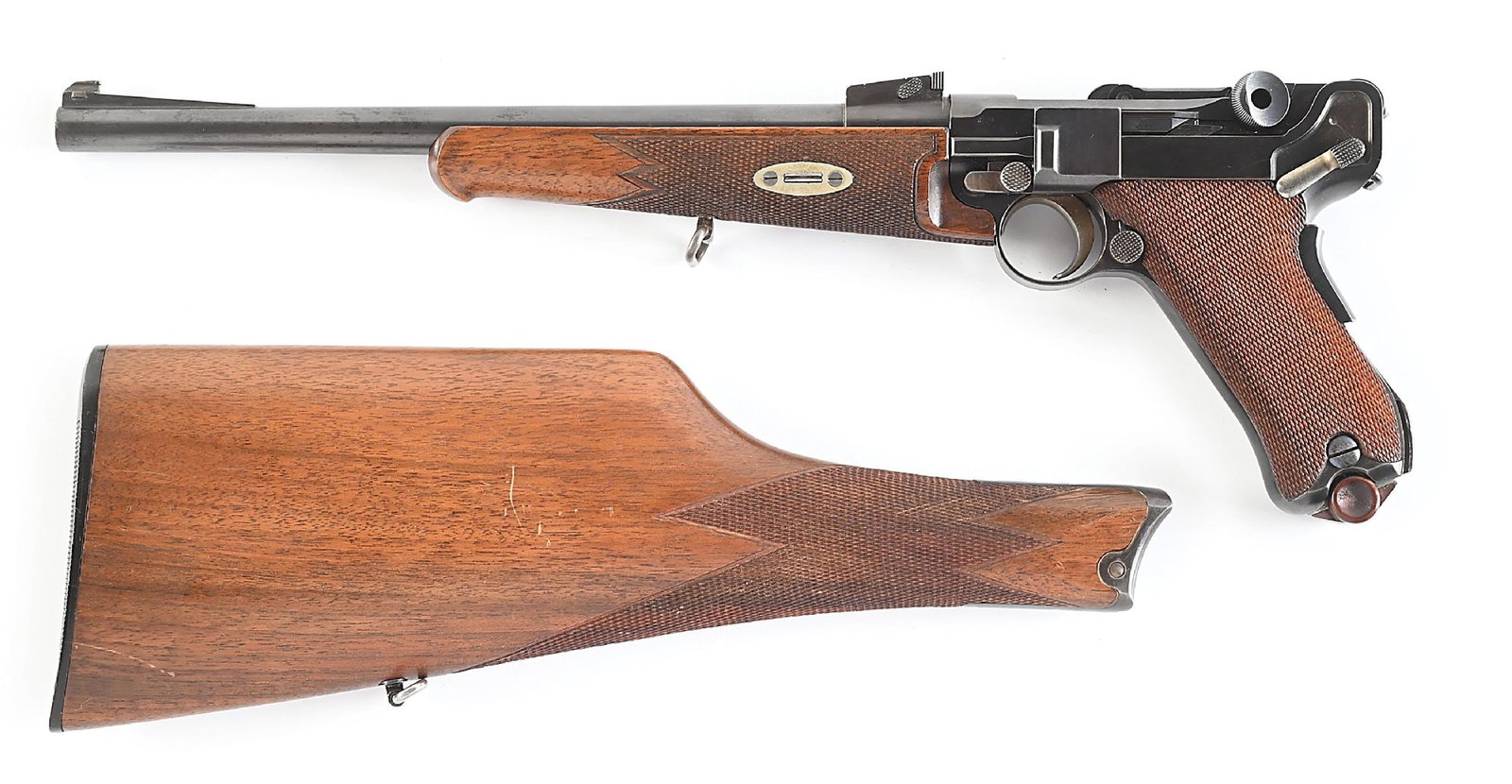 (C) FINE DWM MODEL 1902 LUGER SEMI-AUTOMATIC CARBINE, EX STURGESS. (1 of 7)