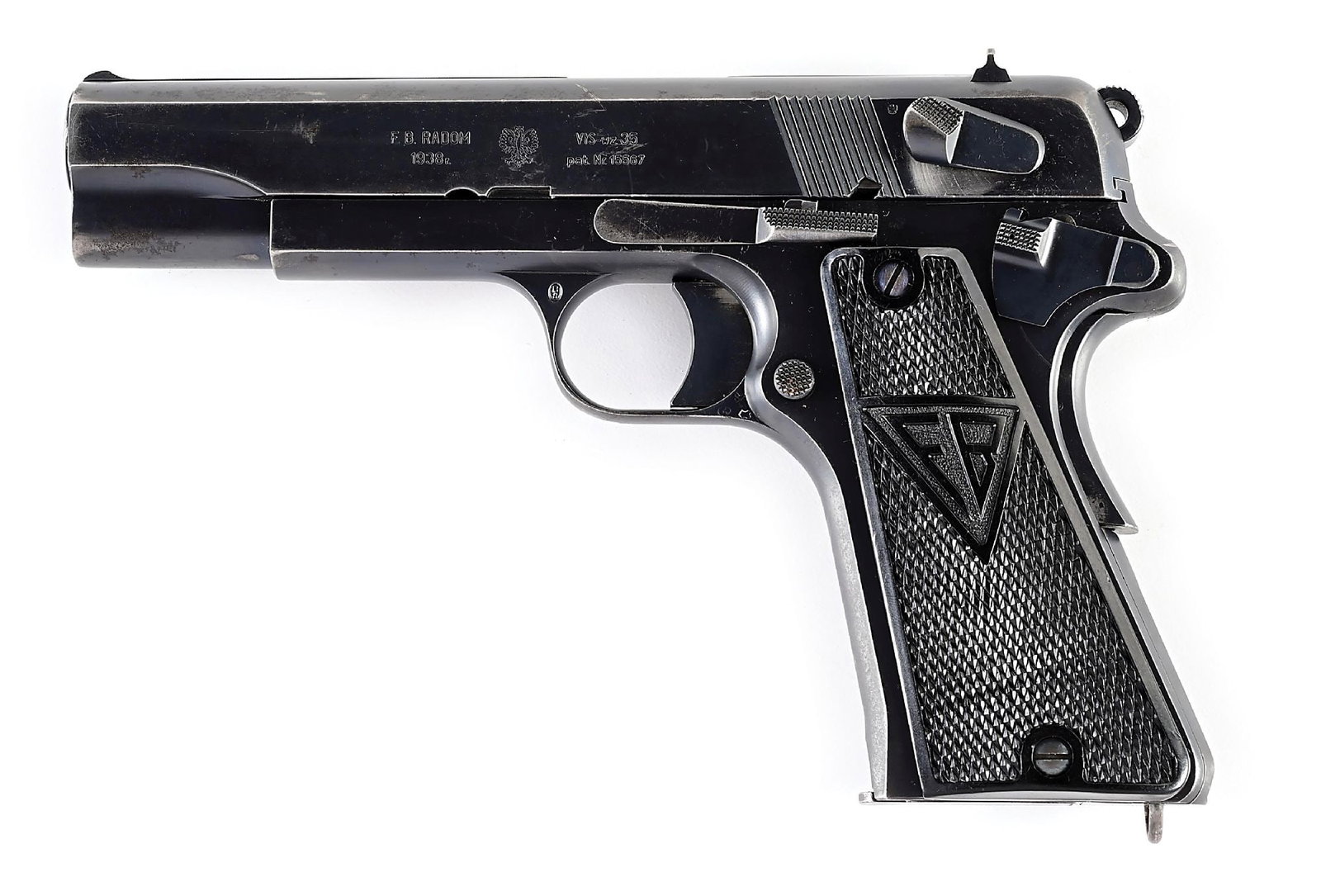 (C) FINE POLISH EAGLE RADOM VIS-35 9MM SEMI AUTOMATIC PISTOL (1938). (1 of 13)