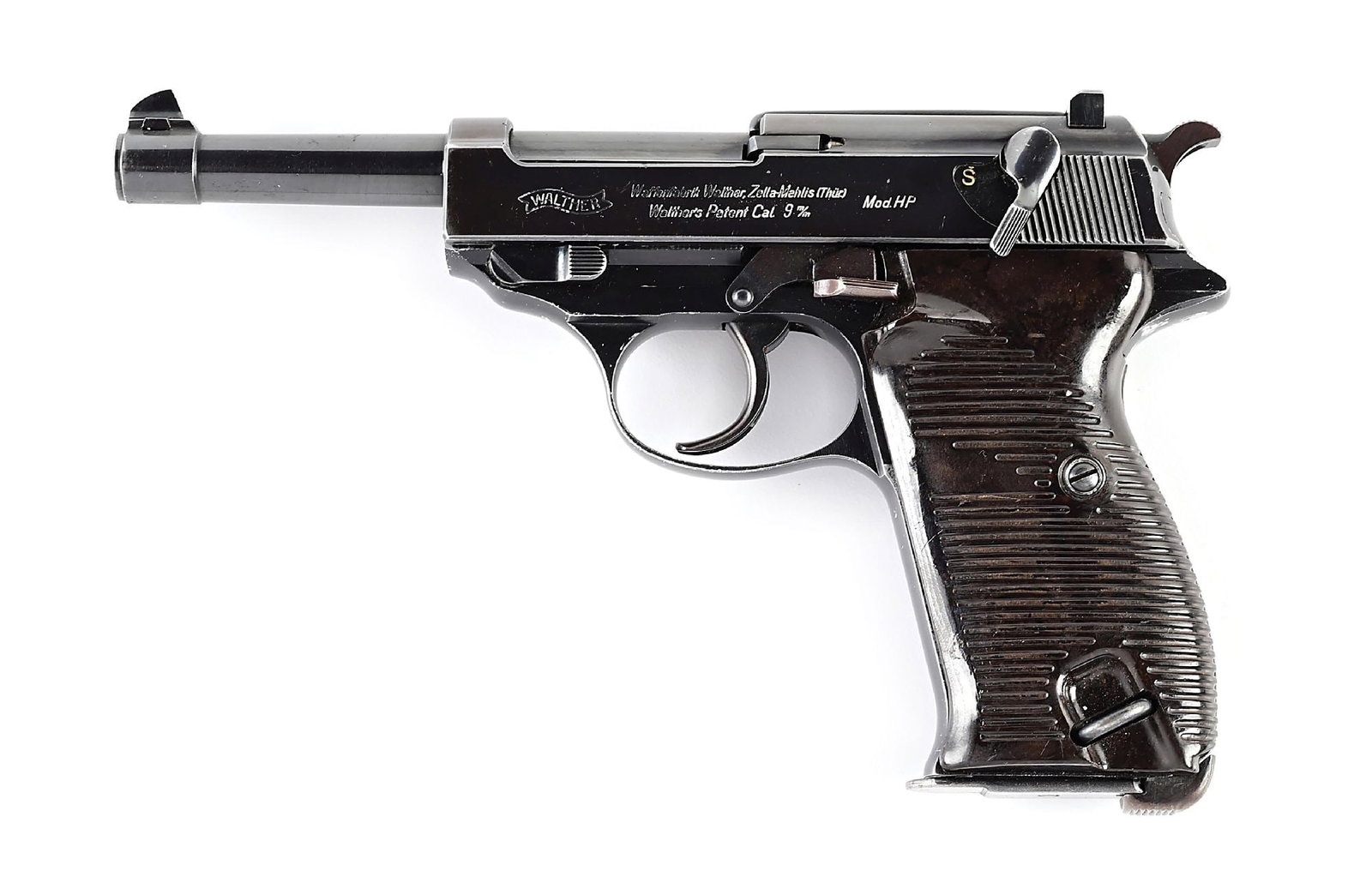 (C) VERY RARE WALTHER MOD. HP DURAL FRAME LIGHTWEIGHT P.38 SEMI-AUTOMATIC PISTOL (1 of 7)
