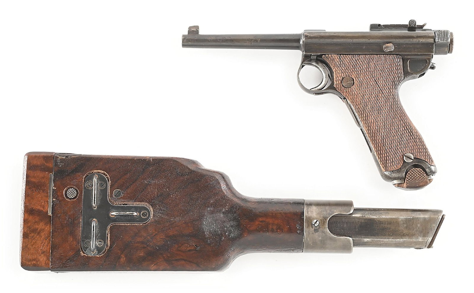 (C) EARLY KOISHIKAWA MANUFACTURED GRANDPA NAMBU 8MM SEMI-AUTOMATIC PISTOL WITH HOLSTER. (1 of 6)