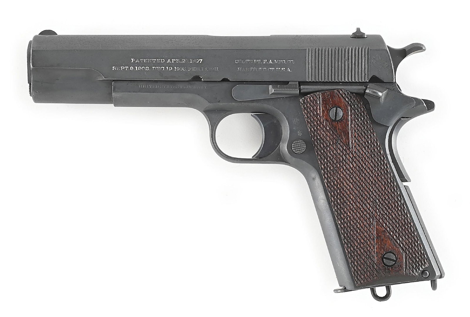 (C) US NAVY COLT MODEL 1911 SEMI AUTOMATIC PISTOL (1912). (1 of 6)