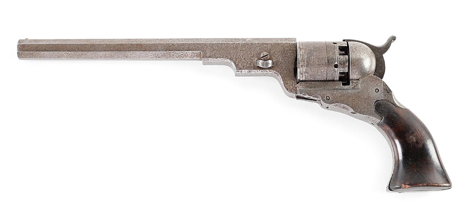 (A) BELGIAN BREVETTE COLT NO. 5 TEXAS PATERSON PERCUSSION REVOLVER. (1 of 9)