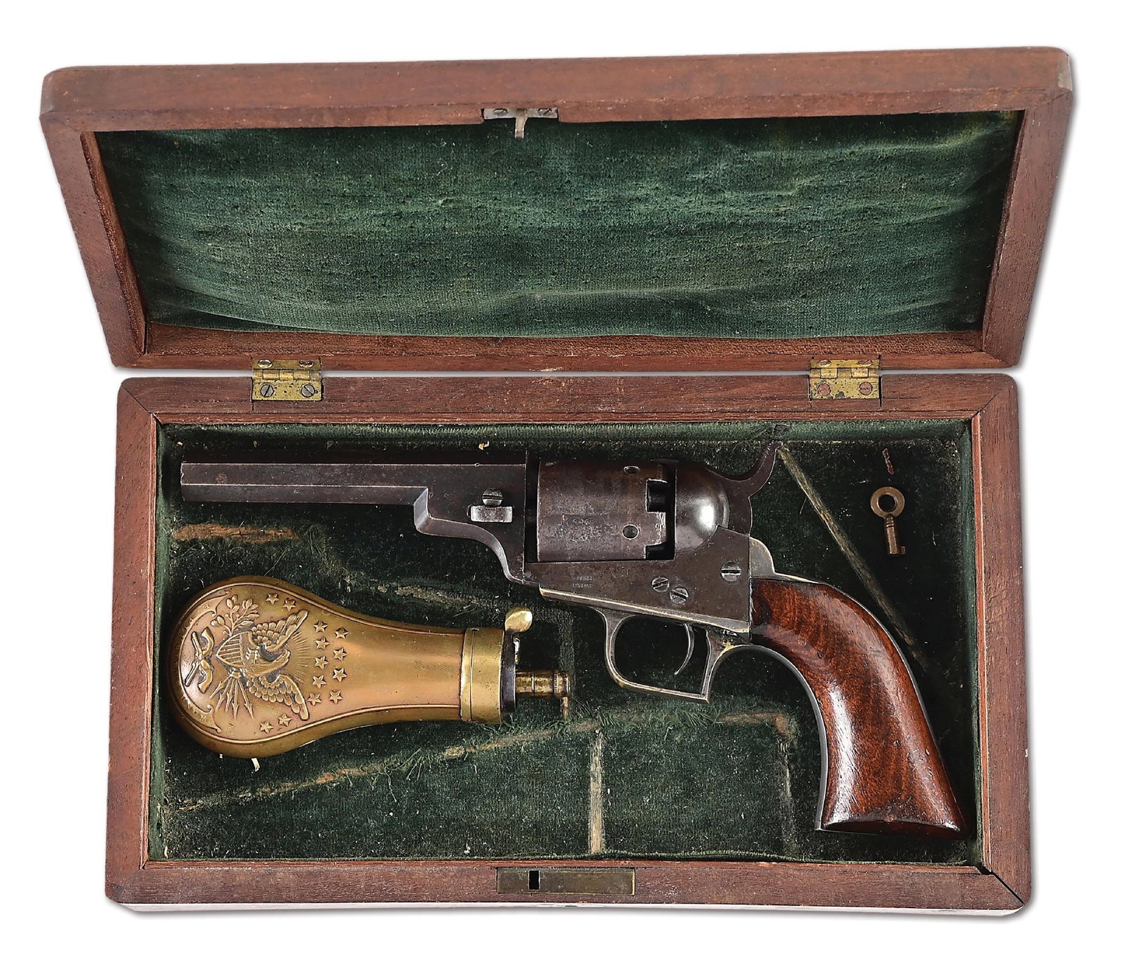 (A) COLT MODEL 1848 BABY DRAGOON PERCUSSION REVOLVER WITH CASE. (1 of 11)