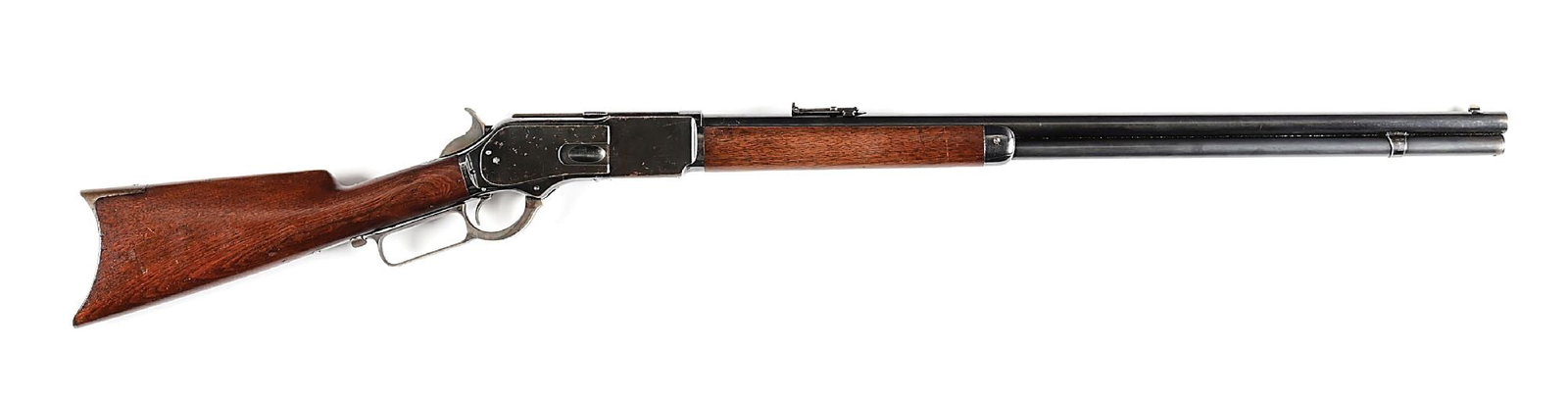 (A) FINE WINCHESTER MODEL 1876 LEVER ACTION RIFLE. (1 of 11)