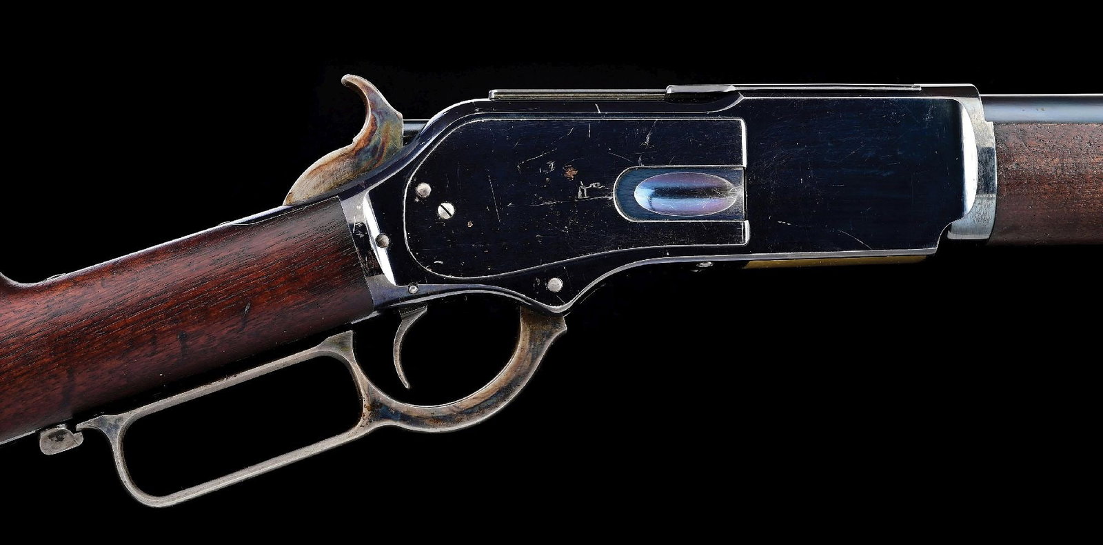 (A) TREMENDOUS WINCHESTER 1876 .50 EXPRESS LEVER ACTION RIFLE WITH FACTORY LETTER. - 3