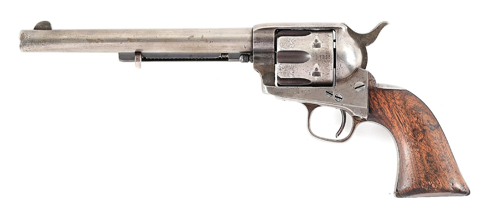 (A) COLT CAVALRY SINGLE ACTION ARMY REVOLVER. (1 of 8)