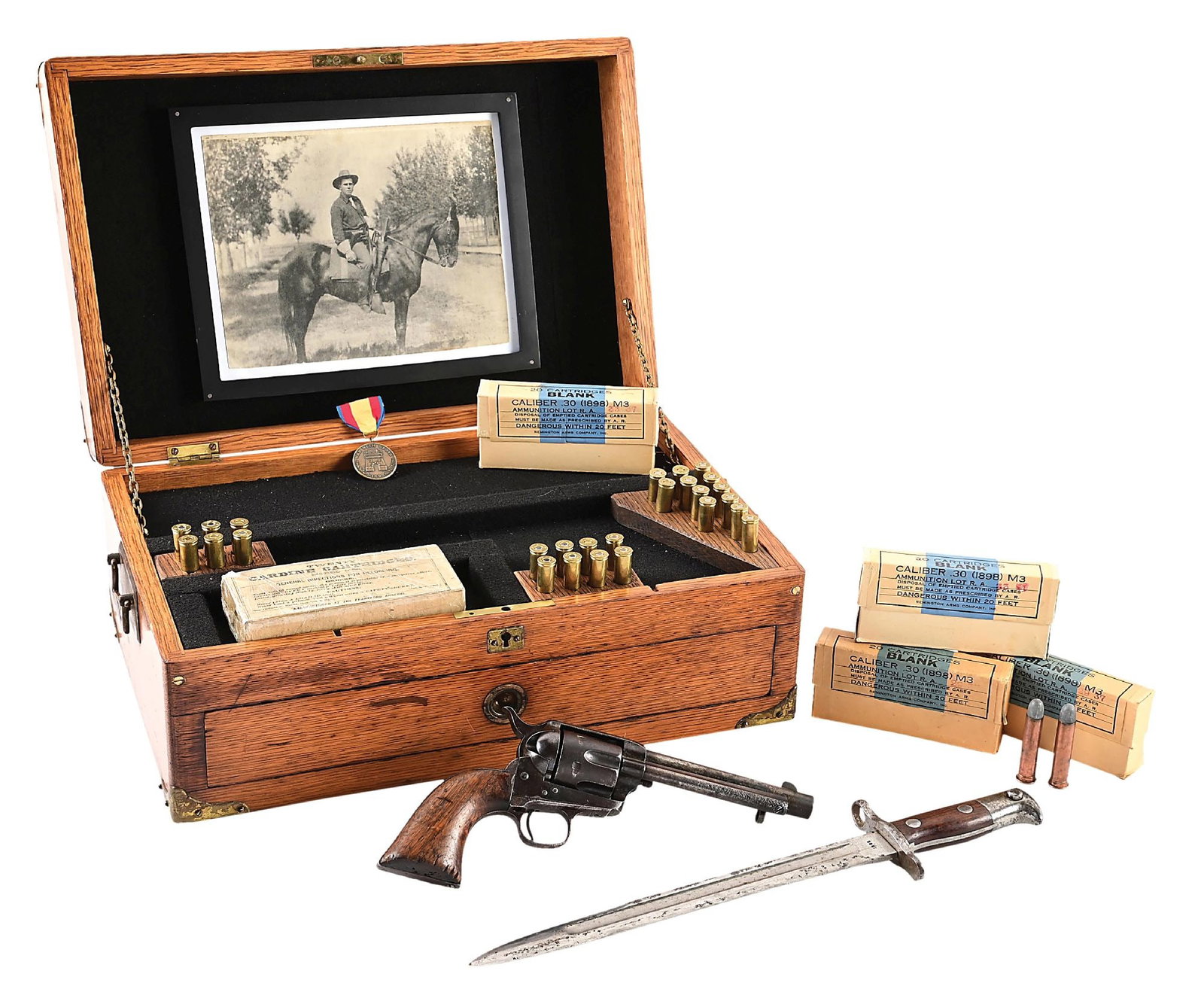 (A) DOCUMENTED PHILIPPINE INSURRECTION COLT ARTILLERY MODEL SINGLE ACTION ARMY REVOLVER OF PVT.: Colt Artillery Single Action Army Revolver identified by serial number as issued to Private Charles H. Reeves of Company E, 32nd US Volunteer infantry during the Philippine Insurrection. Revolver was