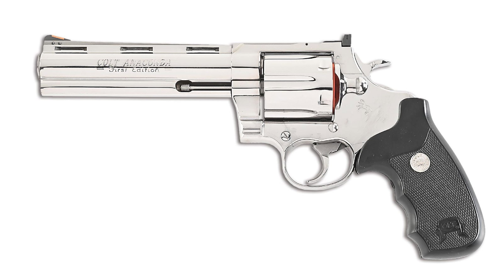 (M) RARE FIRST EDITION PROTOTYPE COLT ANANCONDA DOUBLE ACTION REVOLVER. (1 of 12)