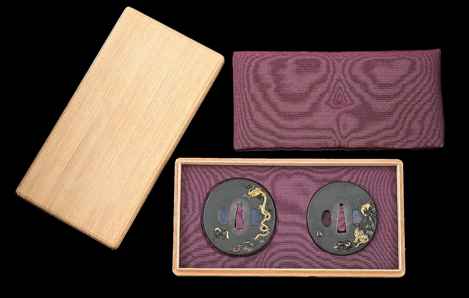 FABULOUS GOTO SCHOOL SET OF DAISHO TSUBA MOUNTS WITH ZODIACOLOGICAL THEME (1 of 6)