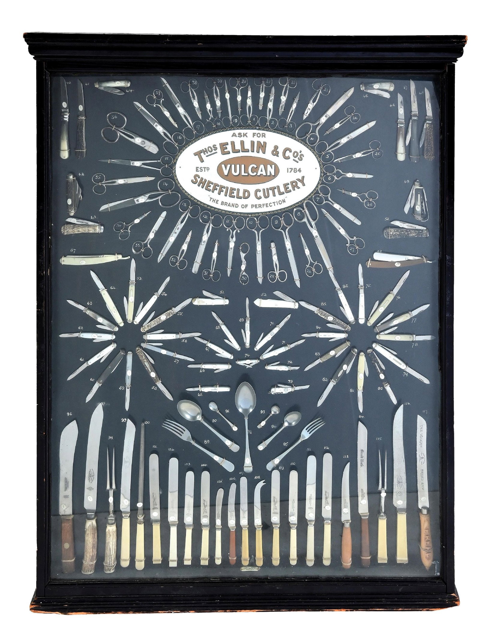 EXHIBITION DISPLAY OF THOMAS ELLIN & CO. CUTLERY. (1 of 8)