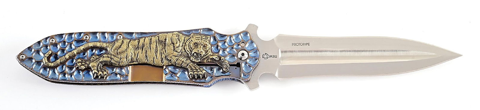 KORTH CUTLERY LARGE PROTOTYPE FOLDING DAGGER. - 2