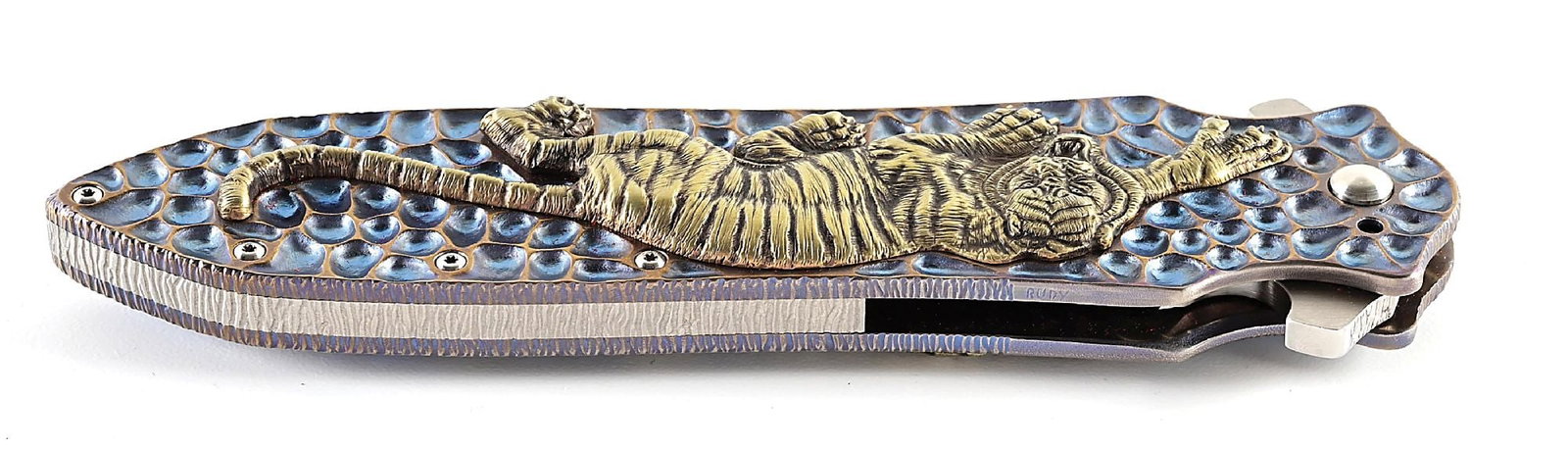 KORTH CUTLERY LARGE PROTOTYPE FOLDING DAGGER. - 7