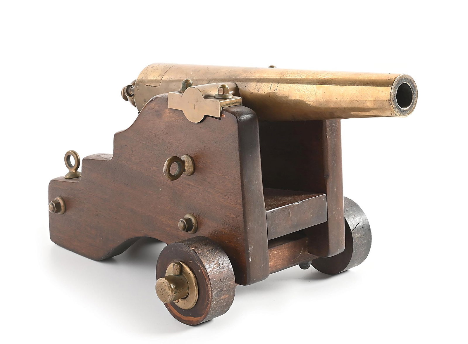 (A) ATTRACTIVE STRONG FIRE ARMS CO. 8 BORE YACHT SALUTE CANNON WITH CARRIAGE (1 of 6)