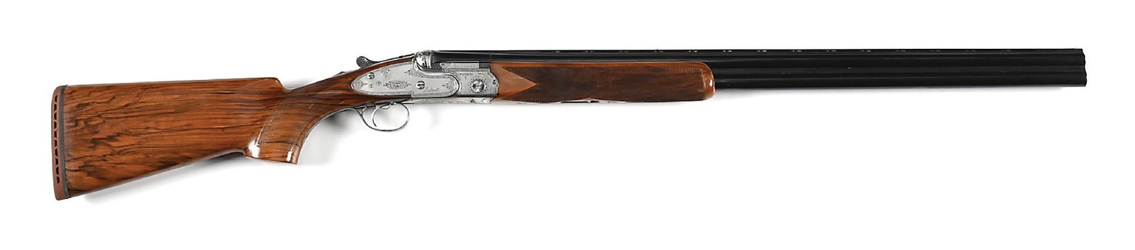 (M) BERETTA SO4 TRAP 12 GAUGE OVER/UNDER SHOTGUN.: Beretta Model SO4 Trap 12 gauge over under with 29 - 1/2" competition vent rib barrels with single selective trigger and ejectors. Factory hand made by Beretta craftsman and finished to the highest de