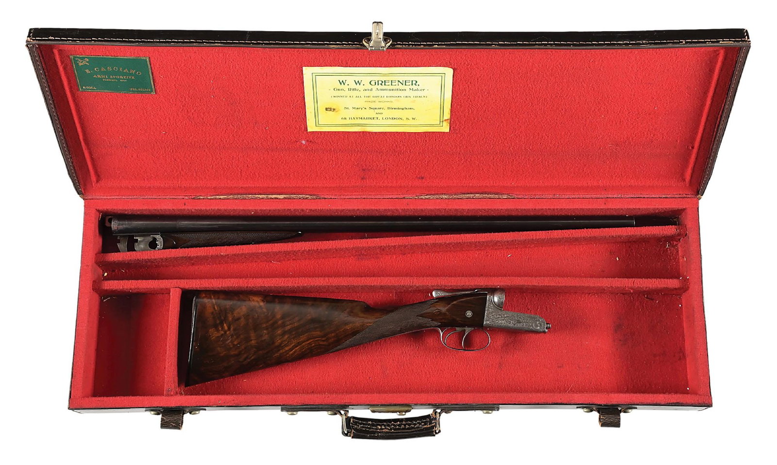 (A) W.W. GREENER SIDE BY SIDE 16 GAUGE SHOTGUN. (1 of 14)