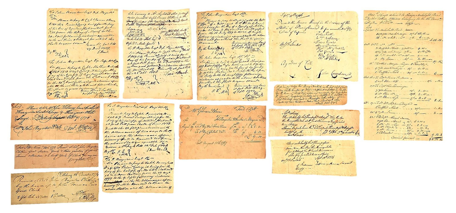 REVOLUTIONARY WAR FORT PITT AND WESTERN PA DOCUMENT GROUP. (1 of 4)