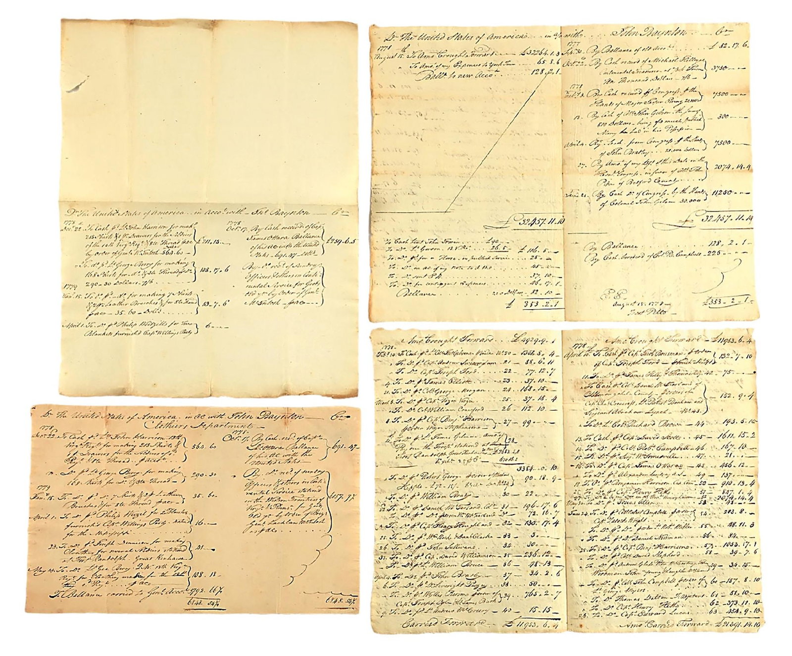 REVOLUTIONARY WAR ACCOUNTS OF JOHN BAYNTON, PAYMASTER GENERAL WESTERN DEPARTMENT. (1 of 3)