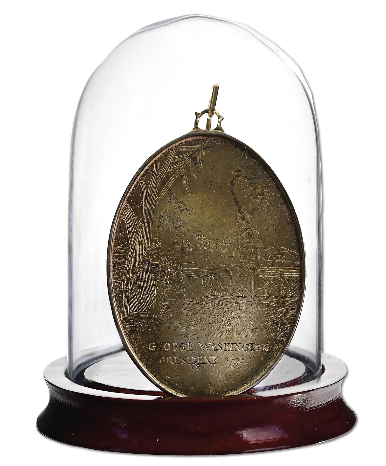 GEORGE WASHINGTON PEACE MEDAL DATED 1793. (1 of 3)