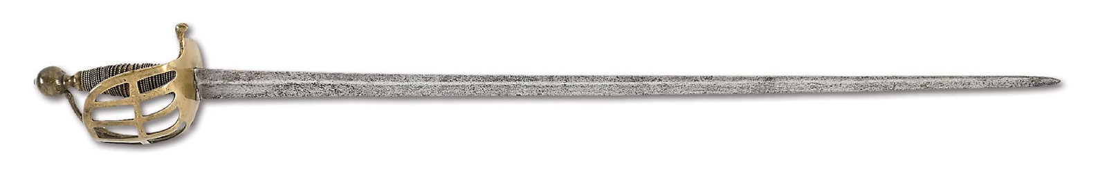 SCARCE FRENCH REVOLUTIONARY WAR DRAGOON SABER WITH WAFFLE GUARD. (1 of 12)