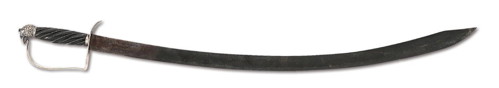 PUBLISHED SILVER MOUNTED EAGLE HILTED SABER, EX. HARTZLER. (1 of 11)